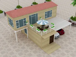Mudah Merakit Garasi Balkon Kamar Tidur Rumah Prefab Rumah Mewah Modern Rumah Prefab