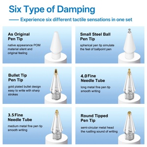 สำหรับหัวปากกา Apple Pencil รุ่นที่ 1 และ 2 ชุดเปลี่ยนหัวปากกาแบบผสม 2B 2H 3.0 4.0 6.5 7.0 ทำจากโลหะผสมไฟเบอร์ ทนทานต่อการสึกหรอ ยืดหยุ่น ไม่ดีเลย์ - Product Image 2