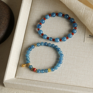 Natural Deep Blue Chalcedony Round Beads – DIY <b>Accessories</b> for <b>Braided</b> Bracelets, Necklaces, and Beading Projects - Product Image 3