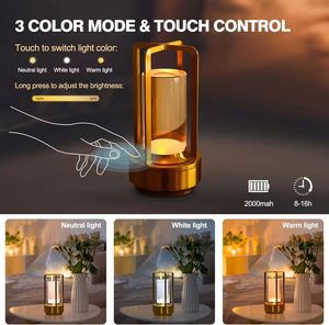 Crystal Lamp Plastic <b>Bedside</b> <b>Table</b> Bedroom <b>Led</b> Touch <b>Table</b> Lamp Restaurant Decoration Atmosphere Night Light - Product Image 4