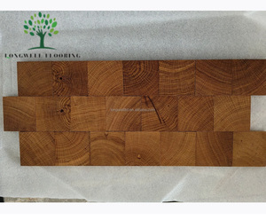 Suelo de madera maciza de roble LongWell End Grain, baldosas de parquet vintage con acabado transparente, decoración para paredes y suelos - Product Image 1