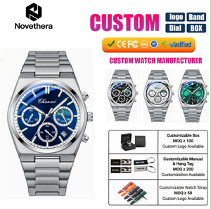 <span class=keywords><strong>Orologio</strong></span> da <span class=keywords><strong>Uomo</strong></span> 983 Quadrato di Lusso con Quadrante Blu, Cronografo al Quarzo, Cinturino in Acciaio Inossidabile, Stile Business Casual - Product Image 2