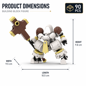 5 Diseños de Bloques de Construcción de Caballeros Medievales Mecha con Caballo, Lanza, Escudo, Martillo y Cañón, Ladrillos de Construcción Coleccionables - Product Image 4