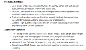 THOR T67 Transmetteur vidéo FPV longue portée 5.8GHz Série PEAK VTX haute puissance - Product Image 5