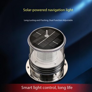해양용 세 가지 색상(빨강, 흰색, 초록색) 점멸 마스트등 태양광 LED 항해 신호 경고등 - Product Image 2