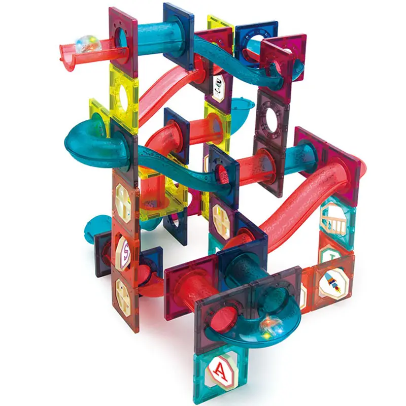 2022高品質優れたデザイン磁気ビルディングブロックとボール大理石実行教育ゲーム学習おもちゃおもちゃ