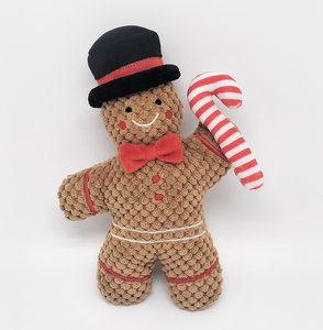 Juguetes para Perros de Alta Calidad con Logotipo Personalizado, Novedad 2026, Lujoso Hombre de Jengibre Navideño, Juguetes de Peluche Duraderos con Sonido para Perros - Product Image 2