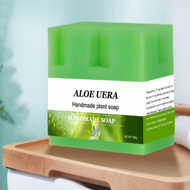 Best-Selling Wholesale 100G Organic Aloe Vera Soap Bar Cold Process Handmade Skin Whitening Soaps for Adults in Stock