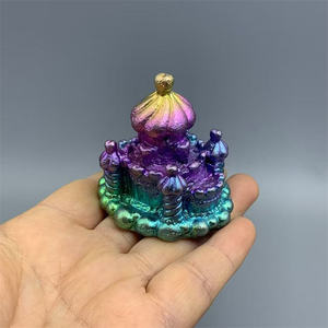 Vente en gros de minerai de bismuth arc-en-ciel naturel Artisanat de château de bismuth en métal pour la décoration - Product Image 3