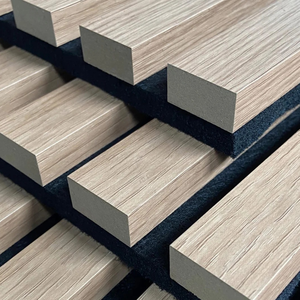 Panel Acústico Decorativo <span class=keywords><strong>de</strong></span> Madera con Fibra <span class=keywords><strong>de</strong></span> Poliéster para Interiores, Rejilla <span class=keywords><strong>de</strong></span> MDF para Teatro y KTV, Venta al por Mayor <span class=keywords><strong>de</strong></span> Fábrica - Product Image 4