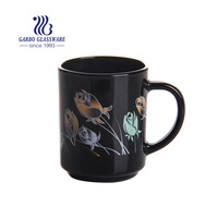 Vente en gros de tasses en verre opale de luxe modernes, écologiques, résistantes à la chaleur, de 8 oz, de couleur noire, élégantes et personnalisées, de la marque Garbo, à prix abordable, pour le thé et le camping