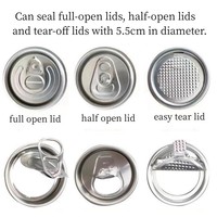 Vente en gros de canettes en plastique transparent PET jetables de 250 ml et 500 ml pour boissons gazeuses, avec couvercle en aluminium