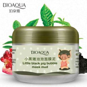 Mascarilla Facial Bioaqua OEM, Mascarilla <span class=keywords><strong>de</strong></span> Lodo Negra para Limpieza Profunda, Mascarilla Facial Hidratante <span class=keywords><strong>de</strong></span> Burbujas Carbonatadas en Polvo - Product Image 1