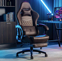 Chaise de jeu de haute qualité en gros chaise de course d'ordinateur avec sangle arrière réglable accoudoir pédales chaise de jeu