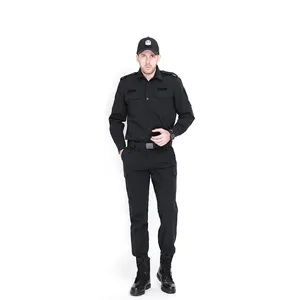 Uniforme Security Factory Supplier Black Long Sleeve Security Guard Uniforms