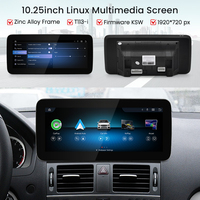 Sistema Linux HFmidia de 12.8 Pulgadas para Tablero de Auto, CarPlay y Android Auto, 1 Año de Garantía, Reproductor Multimedia para Mercedes-Benz W204