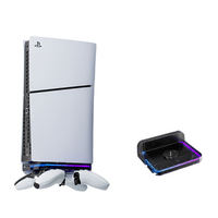 Support mural universel AOLION AL-P5203 pour deux manettes, support de rangement pour PS5 Pro Slim tous modèles, accessoires de jeu