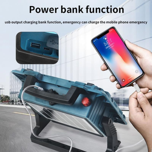 ไฟฉายโซลาร์เซลล์สำหรับตั้งแคมป์กลางแจ้ง 800W กันน้ำ IP66 วัสดุ ABS ปรับได้ ใช้แบตเตอรี่แบบชาร์จซ้ำได้ เหมาะสำหรับเดินป่า ใช้ในกรณีฉุกเฉิน ไฟส่องสว่างความปลอดภัย รุ่น WD8 - Product Image 2