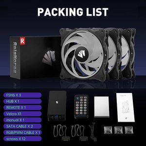 Asiahorse FS-9002 20 + 8 LED ARGB Vỏ Máy Tính Màu Trắng Quạt 120Mm Rgb Quạt Làm Mát Cpu Quạt Làm Mát RGB Có Bộ Điều Khiển - Product Image 3