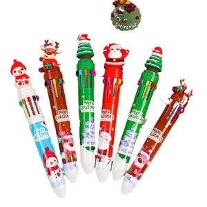 ปากกาแบบกด 10 สีลายการ์ตูนใหม่ - ของขวัญคริสต์มาสสุดสร้างสรรค์สำหรับเด็กและนักเรียน (10 สี) - Product Image 4