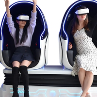 9D Egg Chair Motion VR Theatre Chair Experiencia de realidad virtual usada para interiores y exteriores Metal y material plástico