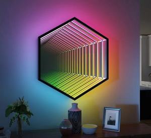 Abyssal gương bầu không khí Multilayer 3D LED RGB hình lục giác Infinity gương ánh sáng - Product Image 3