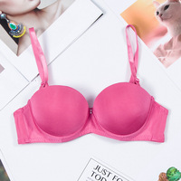 Soutien-gorge push-up confortable sans couture pour femmes, à armatures, coupe trois quarts (3/4)