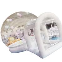 Tente bulle gonflable blanche pour enfants, dôme de jeu extérieur en PVC 6x4m, capacité 300-500kg, idéal pour les fêtes d'anniversaire en famille dans le jardin