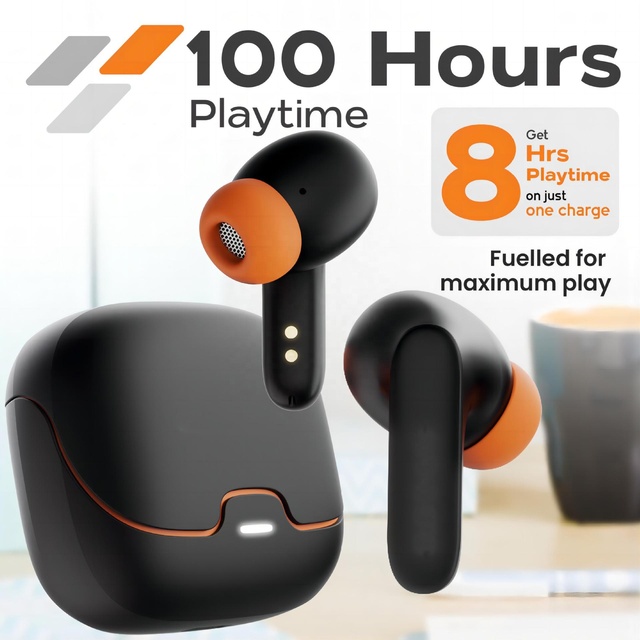 Brightblue Factory Private Model Z40pro Four Microphone Enc Noise Cancellation Low-Latency Binaural Wireless TWS Headphone LED