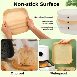 6.3 Inch <strong>Air</strong> <strong>Fryer</strong> Disposable Parchment <strong>Paper</strong> Liner 100Pcs Non-stick Disposable Liners Baking <strong>Paper</strong> for <strong>Air</strong> <strong>Fryer</strong> Oil-proof - Product Image 5
