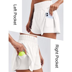 Pantalones Cortos Deportivos 2 en 1 para Mujer FOXA, Cintura Alta con Bolsillos, Secado Rápido, para Entrenamiento Atlético y Gimnasio - Product Image 5