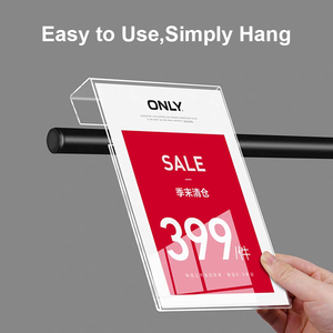 Portaetiquetas <span class=keywords><strong>de</strong></span> Precio Transparente Ecológico Personalizado A4 A5 para Exhibición <span class=keywords><strong>en</strong></span> <span class=keywords><strong>Tiendas</strong></span> <span class=keywords><strong>de</strong></span> <span class=keywords><strong>Ropa</strong></span> y Supermercados - Product Image 2