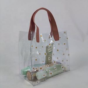 Bolsas grandes de Pvc para niñas con logotipo, bolsa de Pvc personalizada blanca con asa, bolsas transparentes con cremallera de Pvc - Product Image 2