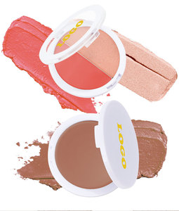 Nuevo conjunto de paleta de contorno de colorete de tinte de cara cremoso, colorete <span class=keywords><strong>crema</strong></span>, Etiqueta Privada, Resaltadores bronceadores brillantes de la mejor calidad - Product Image 1