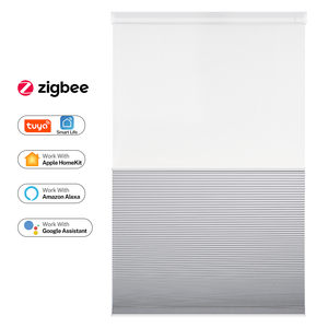 Système de maison intelligente Stores en nid d'abeille sans fil de haut en bas avec panneau solaire photovoltaïque Stores de fenêtre - Product Image 2