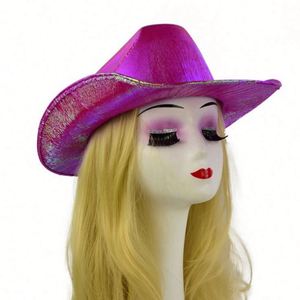 Sombreros de Vaquero Holográficos de Texas, Coloridos, Resistentes, para Fiestas al Aire Libre, Venta al Por Mayor, Multicolores, Unisex, Nueva Moda - Product Image 3