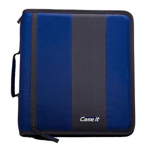 Case-it Factory Wholesale Case-it the King Sized Zip Tab Zipper Binder - 4 Inch D-<b>Rings</b> - 5 Subject File <b>Folder</b> - Product Image 1