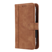 Étui Portefeuille Protecteur Magnétique Coulissant en Cuir Rétro Universel avec Clip Amovible Porte-Cartes de Crédit pour Smartphone