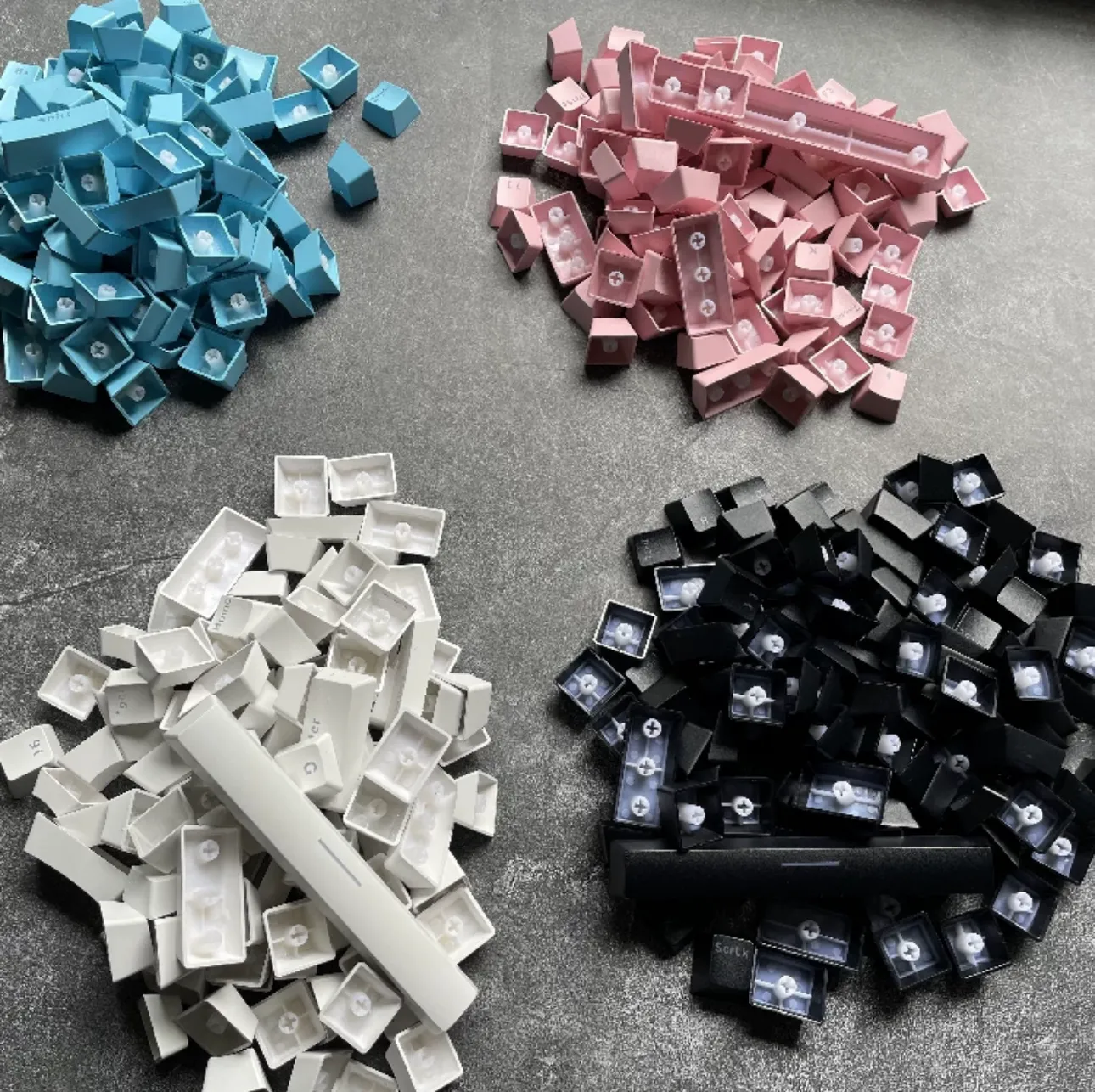 Aluminum products for individual keycaps on CNC keyboards