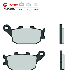 Plaquettes de frein pour moto R-Attack M050CM, carbone-céramique, arrière, homologuées R90 - Product Image 1