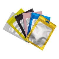 Impression personnalisée Sac d'étanchéité à trois côtés Sac d'emballage avec câble USB à fermeture éclair anti-odeur Sacs holographiques en mylar