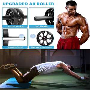 ชุดล้อออกกำลังกายหน้าท้อง <span class=keywords><strong>Nutrilite</strong></span>,สนับเข่าแผ่นกลมออกกำลังกายหน้าท้องหน้าท้องสำหรับอุปกรณ์ออกกำลังกายในบ้าน5ชุด - Product Image 6