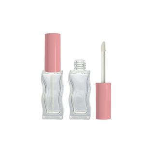 Tubo de brillo labial de vidrio ondulado de 10 ml de marca privada, vacío, de plástico, al por mayor para brillo labial y colorete - Product Image 1