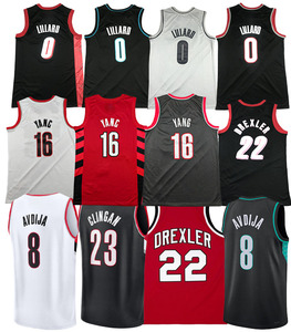 Nuevas Camisetas de Baloncesto Cosidas Baratas 2026, 0 Damian Lillard, 22 Drexler, 8 Deni Avdija, 23 Donovan Clingan - Product Image 1
