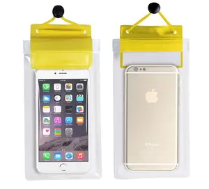 Bolsa para celular à prova d'água transparente flutuante para smartphone, bolsa com toque para rafting e natação