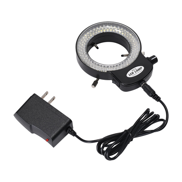 Microscope Ring Lamp with 144 LED Illumination Brightness Adjustable DC 12V