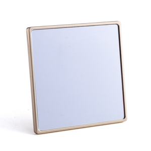 Light Gold Metal Type 3D Embossed Logo Colorful UV Printing Elephant Crane Character Square Shape Stand <b>Compact</b> <b>Mirror</b> - Product Image 4