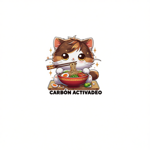 Camiseta de manga larga con diseño de gato kawaii comiendo ramen, estilo anime japonés, para amantes de los fideos - Product Image 2