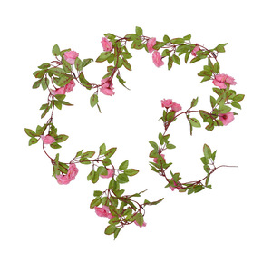 Guirlandes de roses artificielles Xinchengzhi, 24 têtes de fleurs en soie pour la décoration de balcon et de tuyaux - Product Image 5