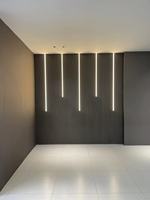 Panneau mural rainuré en WPC imperméable avec éclairage LED intégré, revêtement décoratif moderne pour salon et TV